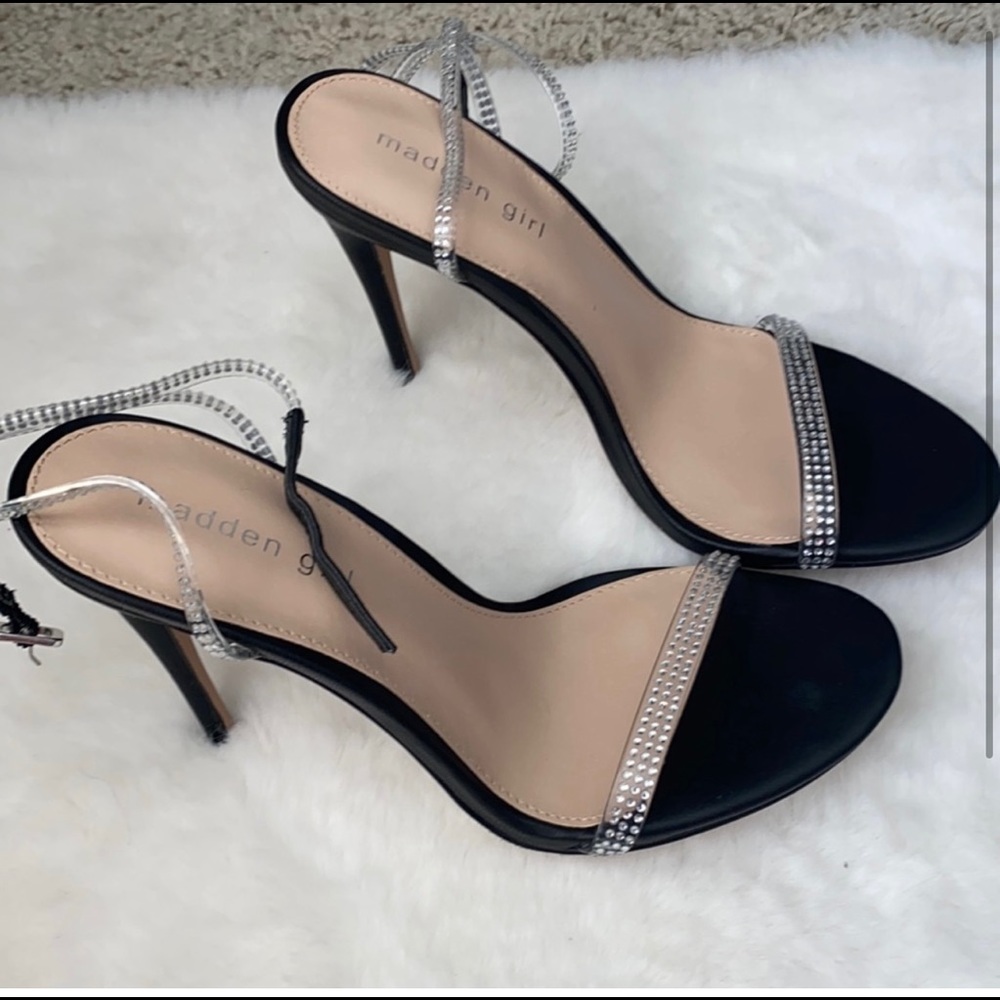 Strappy Rhinestone Heels
